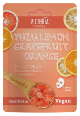 Тканинна маска "Юзу Лимон, Грейпфрут, Апельсин" Victoria Beauty Camco 20 мл