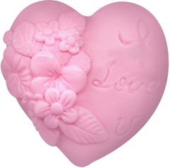 Гліцериновое мило "Закохане серце" рожеве Bulgarian Rose Karlovo 65 г