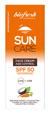 Солнцезащитный крем для лица SPF 50 Солнечная забота BioFresh 50 мл