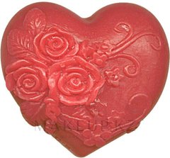 Гліцериновое мило "Закохане серце" червоне Bulgarian Rose Karlovo 65 г