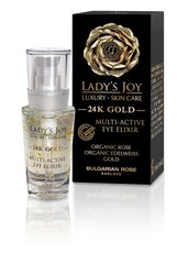 МультіАктівний Еліксір для контура очей Біо Золото Lady's Joy Luxury 24К Gold Bulgarian Rose Karlovo 30 мл