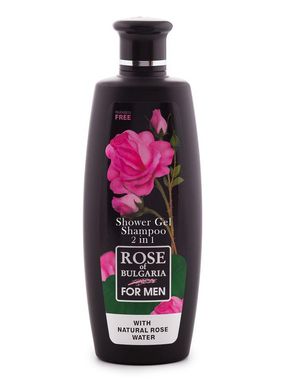 Шампунь-гель 2в1 для мужчин с розовой водой Rose Of Bulgaria BioFresh 330 ml