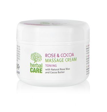 Массажный крем с маслом розы и какао "Herbal Care" Bulgarian Rose Karlovo 200 мл