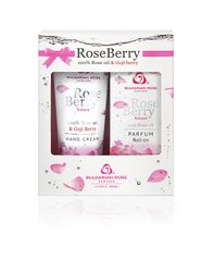 Комплект подарочный Rose Berry Nature (духи ролл. 9мл, кр.д/р 75 мл)