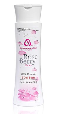 Шампунь для волосся з олією троянди і екстрактом ягід годжі "Rose Berry Nature" Bulgarian Rose Karlovo 200 ml
