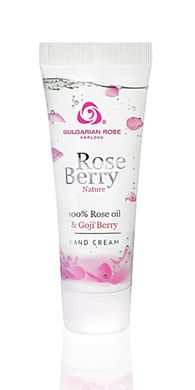 Крем для рук с маслом розы и экстрактом ягод годжи "Rose Berry Nature" Bulgarian Rose Karlovo 75 ml