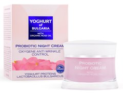 Пробиотический ночной крем против морщин с розовым маслом Yoghurt & Organic Rose Oil BioFresh 50 мл