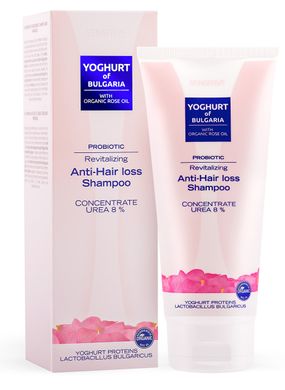 Відновлюючий шампунь проти випадіння волосся з пробіотиком та олією троянди "Yoghurt&Organic Rose Oil"  BioFresh 200 мл